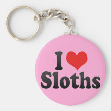 I Love Sloths Key Chains