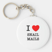 I Love Snail Mails Keychain