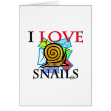 I Love Snails Cards