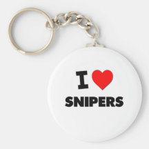 I Love Snipers Key Chain
