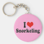 I Love Snorkelling Keychain