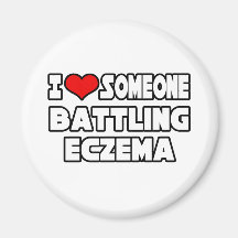 I Love Someone Battling Eczema Fridge Magnet