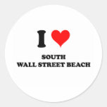 I Love South Wall Street Beach Florida Round Stickers