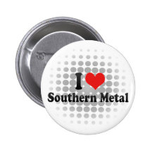 I Love Southern Metal Pins