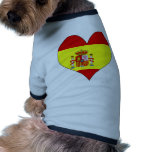I Love Spain Dog Shirt