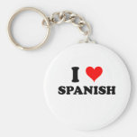 I Love Spanish Key Chain
