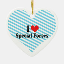 I Love Special Forces Christmas Tree Ornament