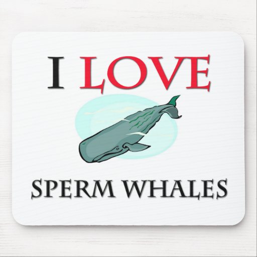 I Love Sperm Whales Mouse Mats