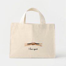 I love sport canvas bag