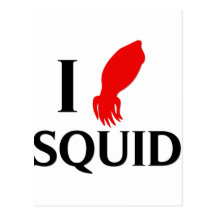 I Love Squid Post Cards
