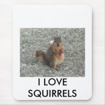 I LOVE SQUIRRELS MOUSEPADS