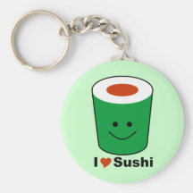 I Love Sushi Key Chains
