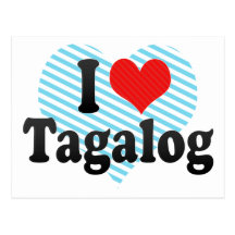 I Love Tagalog Post Cards