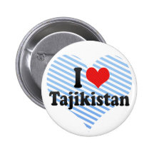 I Love Tajikistan Pinback Buttons