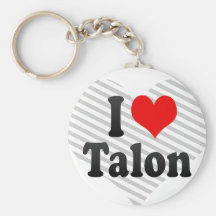 I love Talon Key Chain