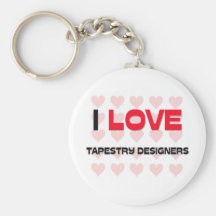 I LOVE TAPESTRY DESIGNERS KEYCHAIN