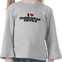I LOVE TASMANIAN DEVILS TSHIRT