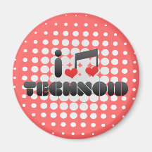 I Love Technoid Fridge Magnet