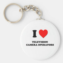 I Love Television Camera Operators Key Chains