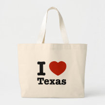 I Love texas Canvas Bags