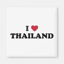 I Love Thailand Refrigerator Magnet