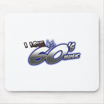 I Love the 60s Sixties MUSIC fan Mousepad