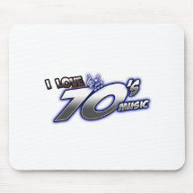 I Love the 70s Seventies 1970s MUSIC in 70s fan Mouse Pads