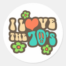 I Love The 70's Sticker