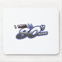 I Love the 80s Eighties MUSIC 1980s music fan Mouse Pad