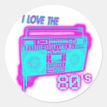 I LOVE THE 80s Sticker
