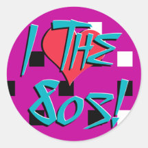 I Love The 80s! Sticker