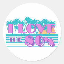 I Love The 80's Stickers
