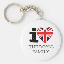 I Love the Royal Family Keychain