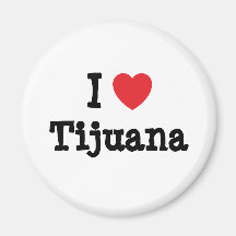I love Tijuana heart T-Shirt Refrigerator Magnets