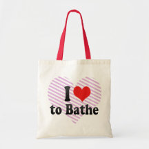I Love to Bathe Tote Bag