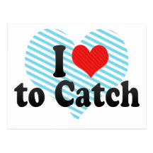 I Love to Catch Postcard