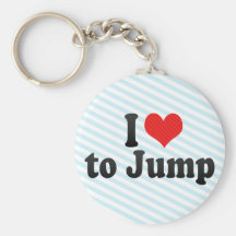 I Love to Jump Key Chain