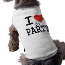 I LOVE TO PARTY DOGGIE T-SHIRT