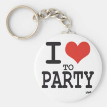 i love to party key chains