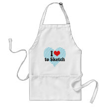 I Love to Sketch Aprons
