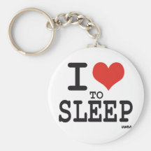I love to sleep keychains