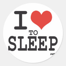 I love to sleep sticker
