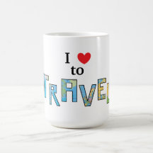 "I Love to Travel" Mug