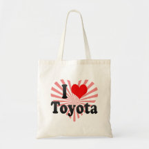 I Love Toyota, Japan. Aisuru Toyota, Japan Canvas Bags