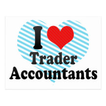 I Love Trader Accountants Postcards