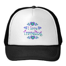 I Love Travelling Trucker Hats