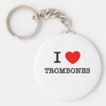 I Love Trombones Keychain