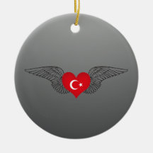 I Love Turkey -wings Christmas Ornament