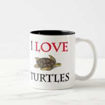 I Love Turtles Mugs