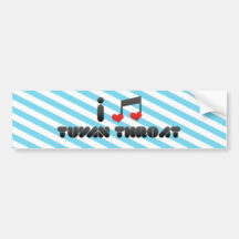 I Love Tuvan Throat Bumper Sticker